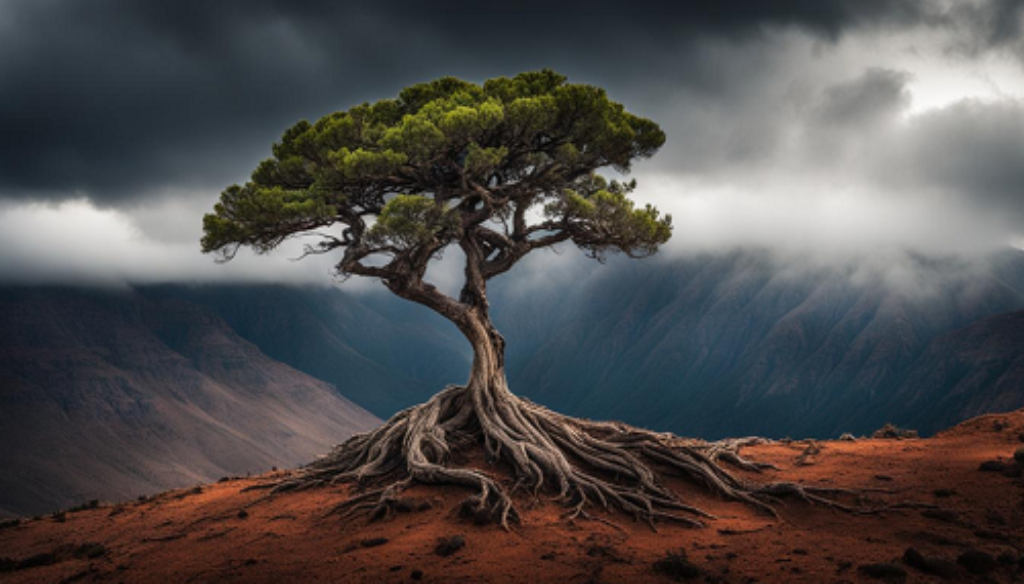 Deep Rooted Lone Tree