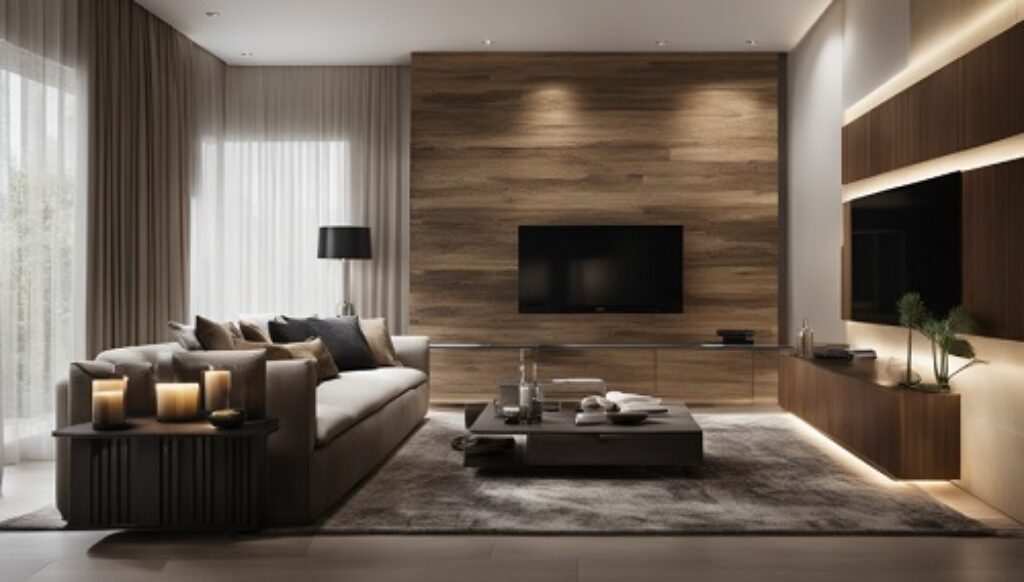 Sleek wood panels