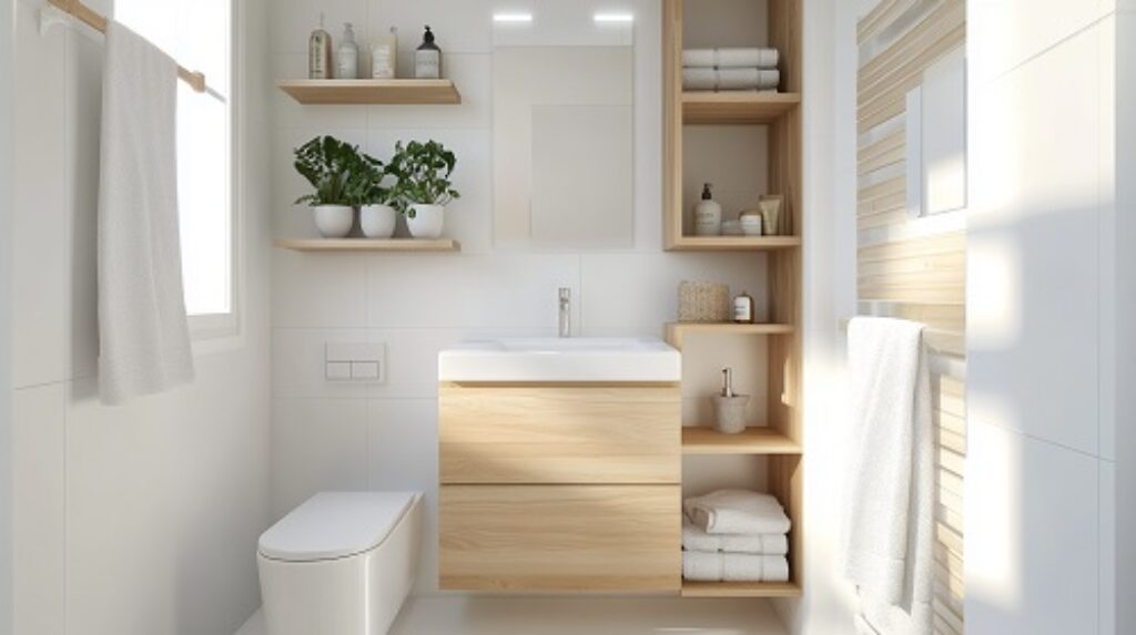 Bathroom with storage