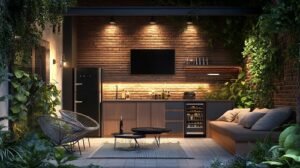 Modern luxury outdoor kitchen