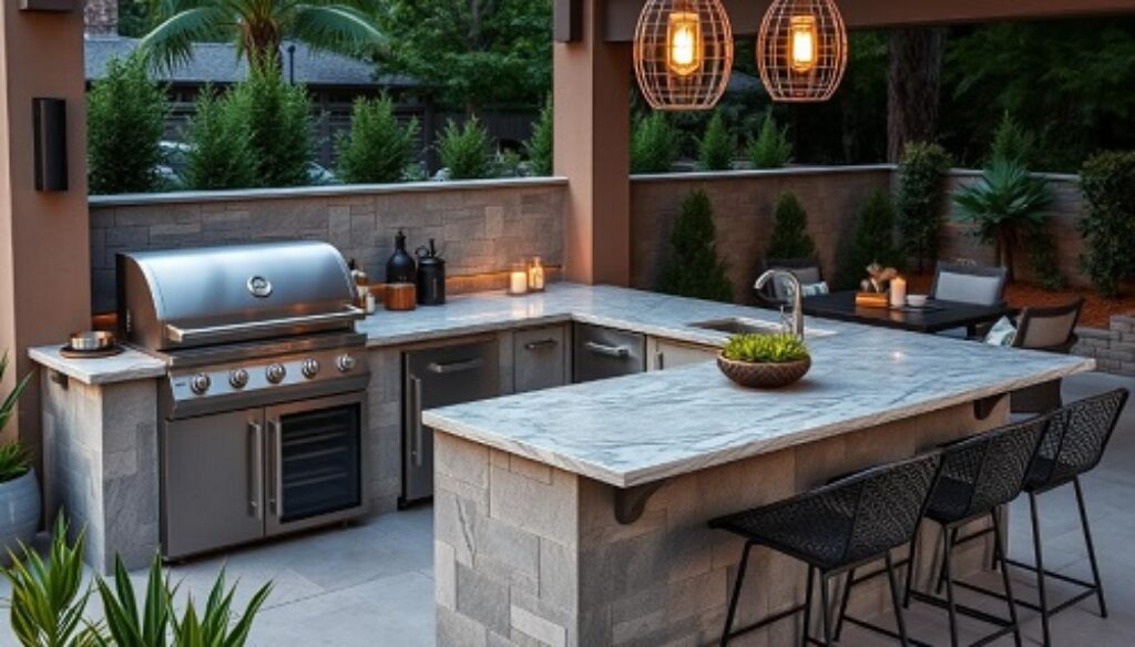 Modern outdoor kitchens