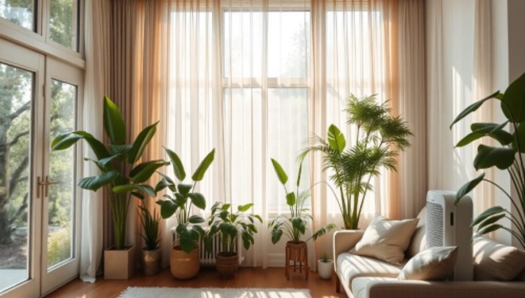 Indoor plants helping with home's air quality