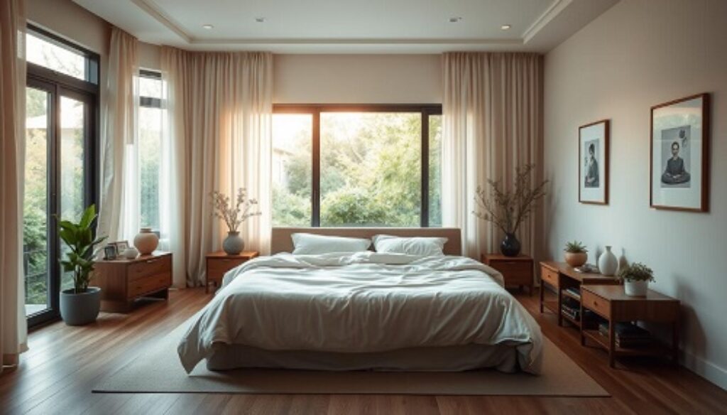 Serene and harmonious bedroom